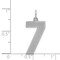 Sterling Silver Large Satin Number 7 Charm Pendant Jewerly 25mm x 11mm
